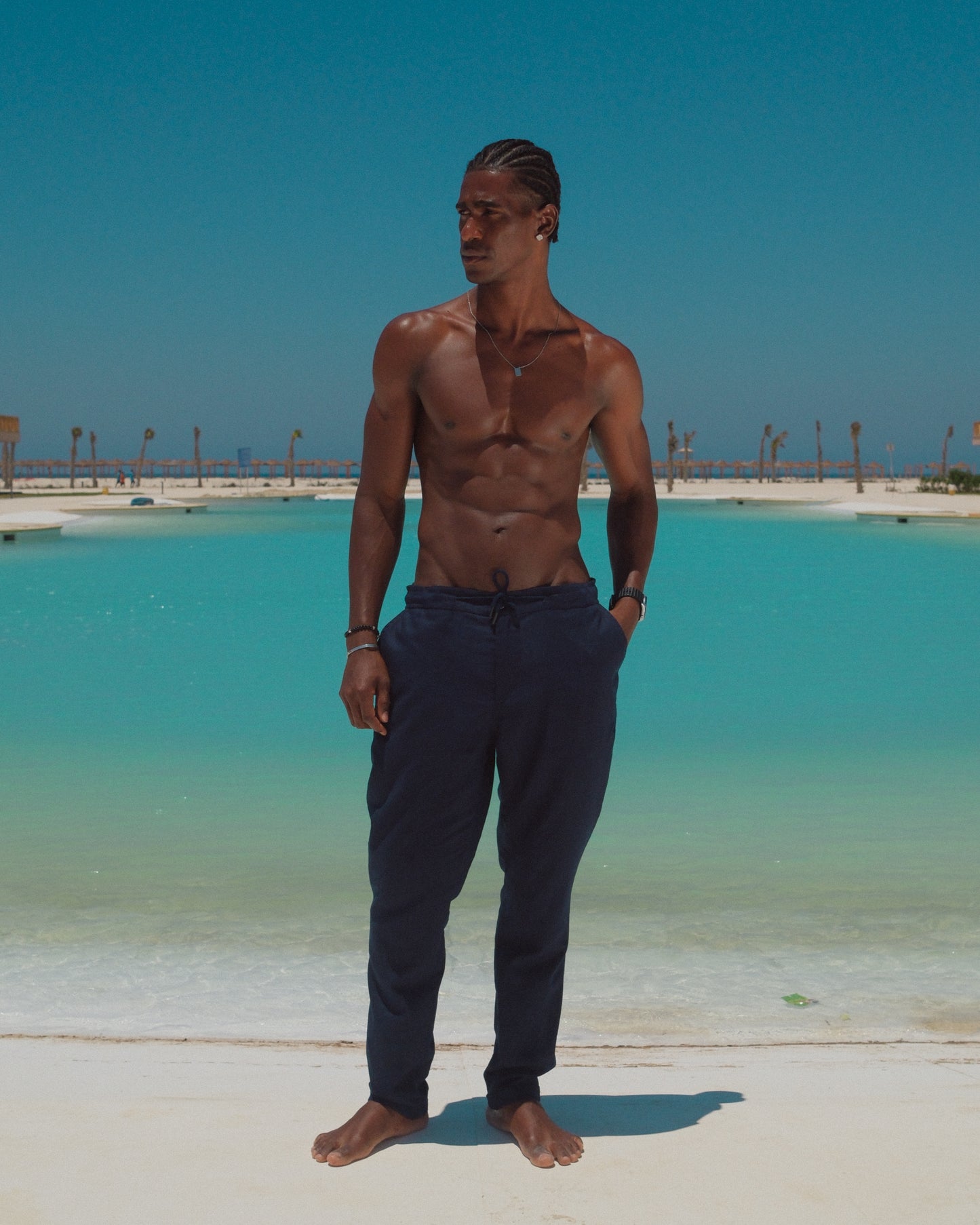 NAVY BLUE LINEN SET