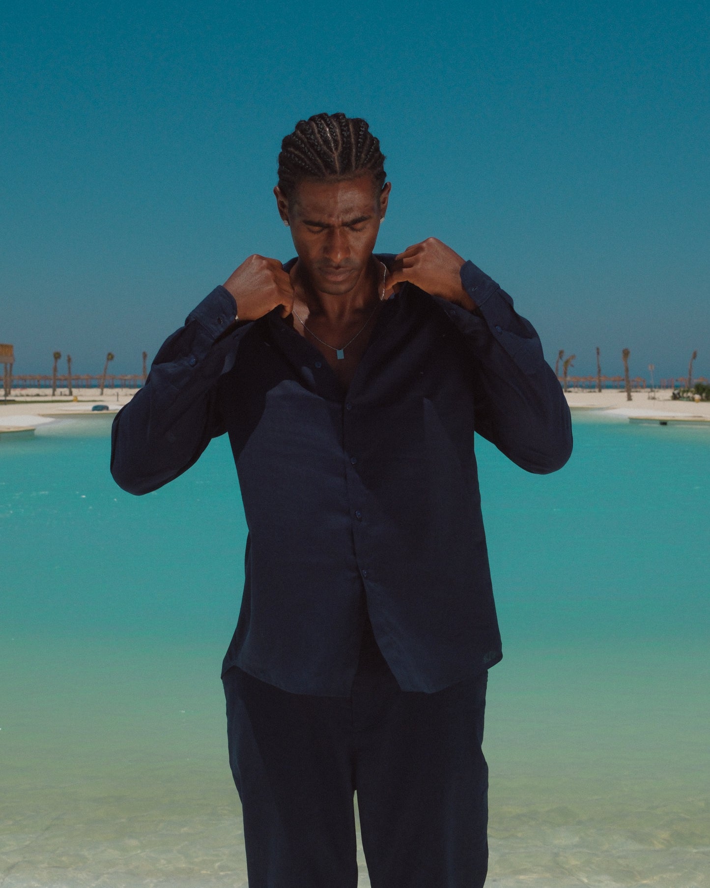 Notte Navy linen shirt