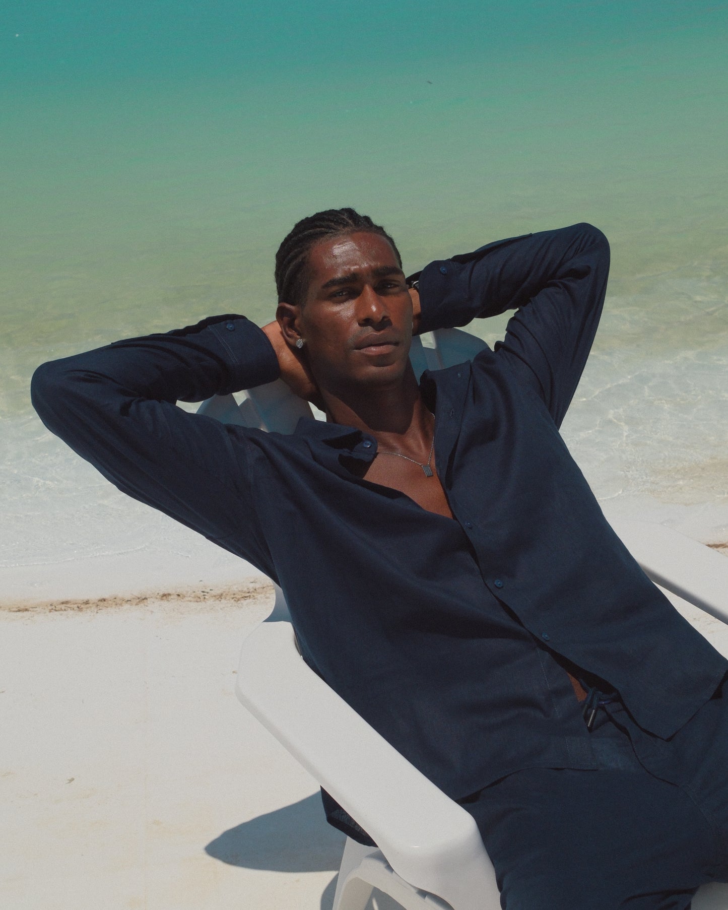 Notte Navy linen shirt