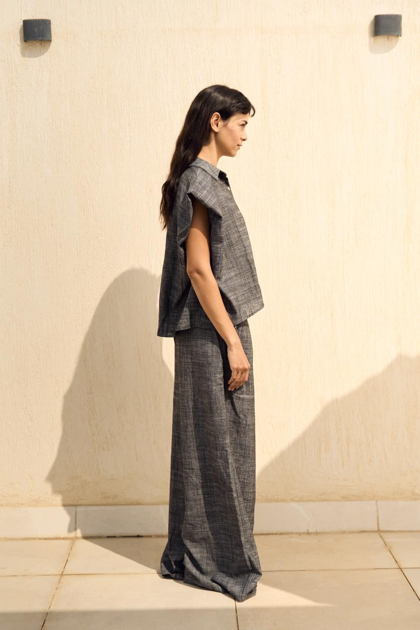 Grey Denim linen pants