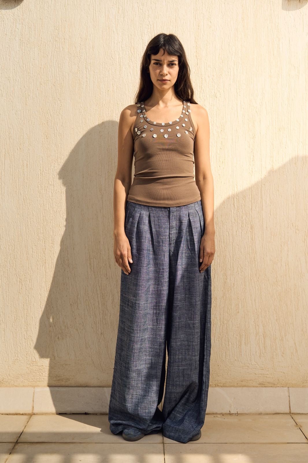 Shell stud tank top