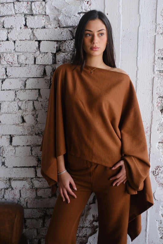 The Brown Poncho Set