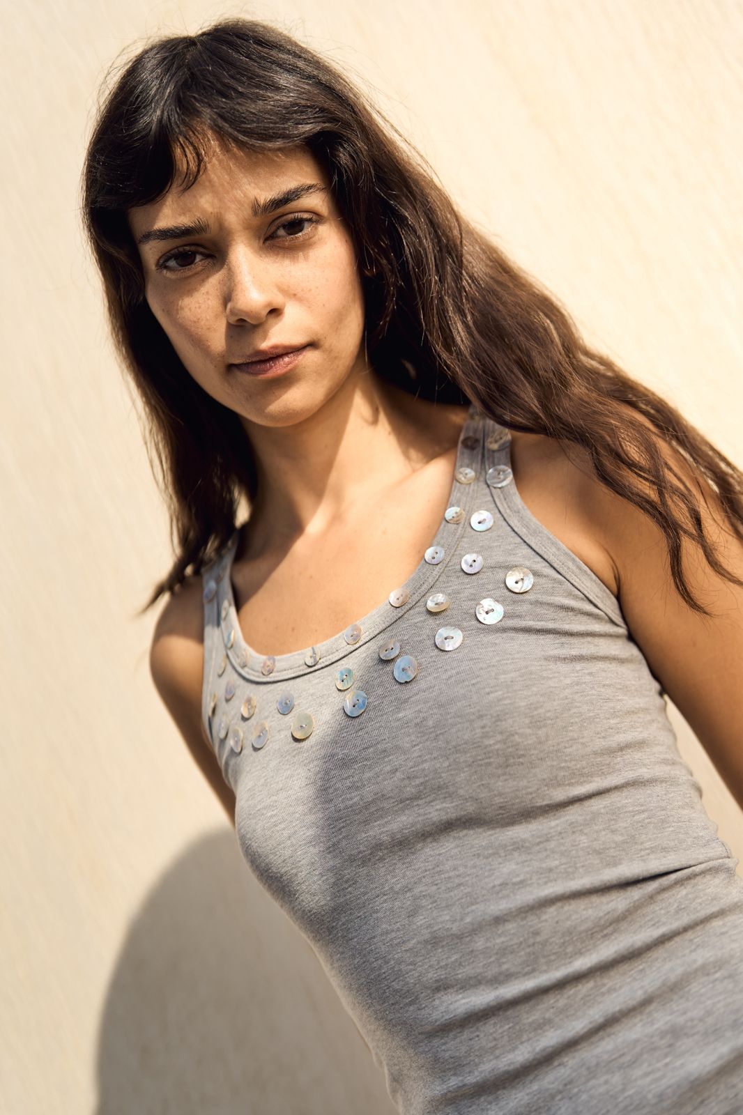 Shell stud tank top