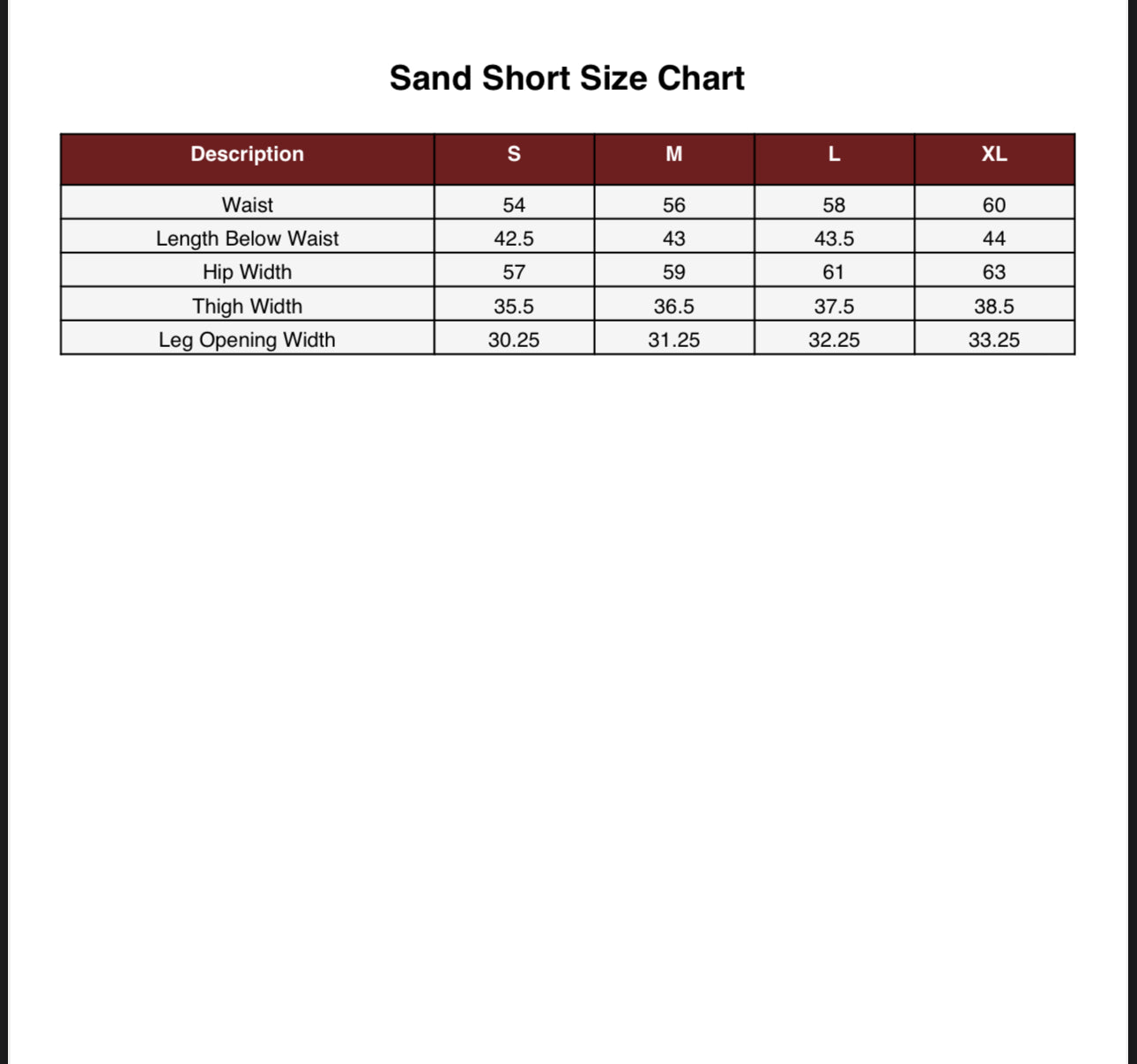 Sand shorts