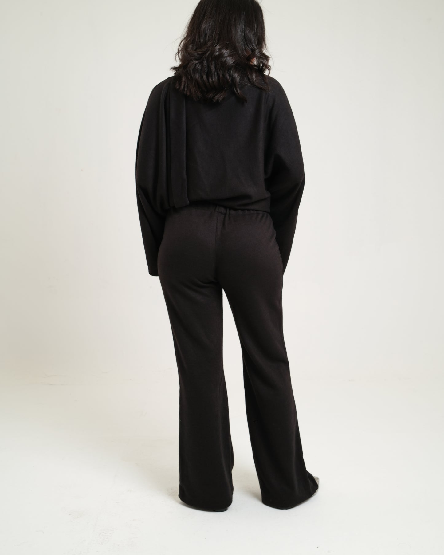 The Black Poncho Set