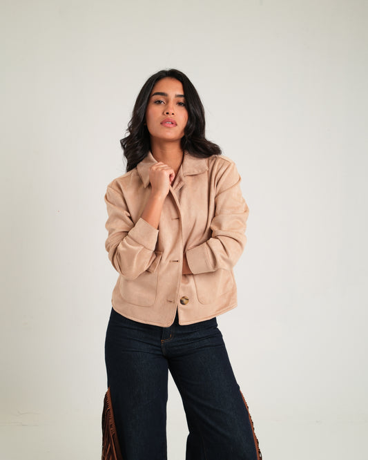 Beige Suede Jacket