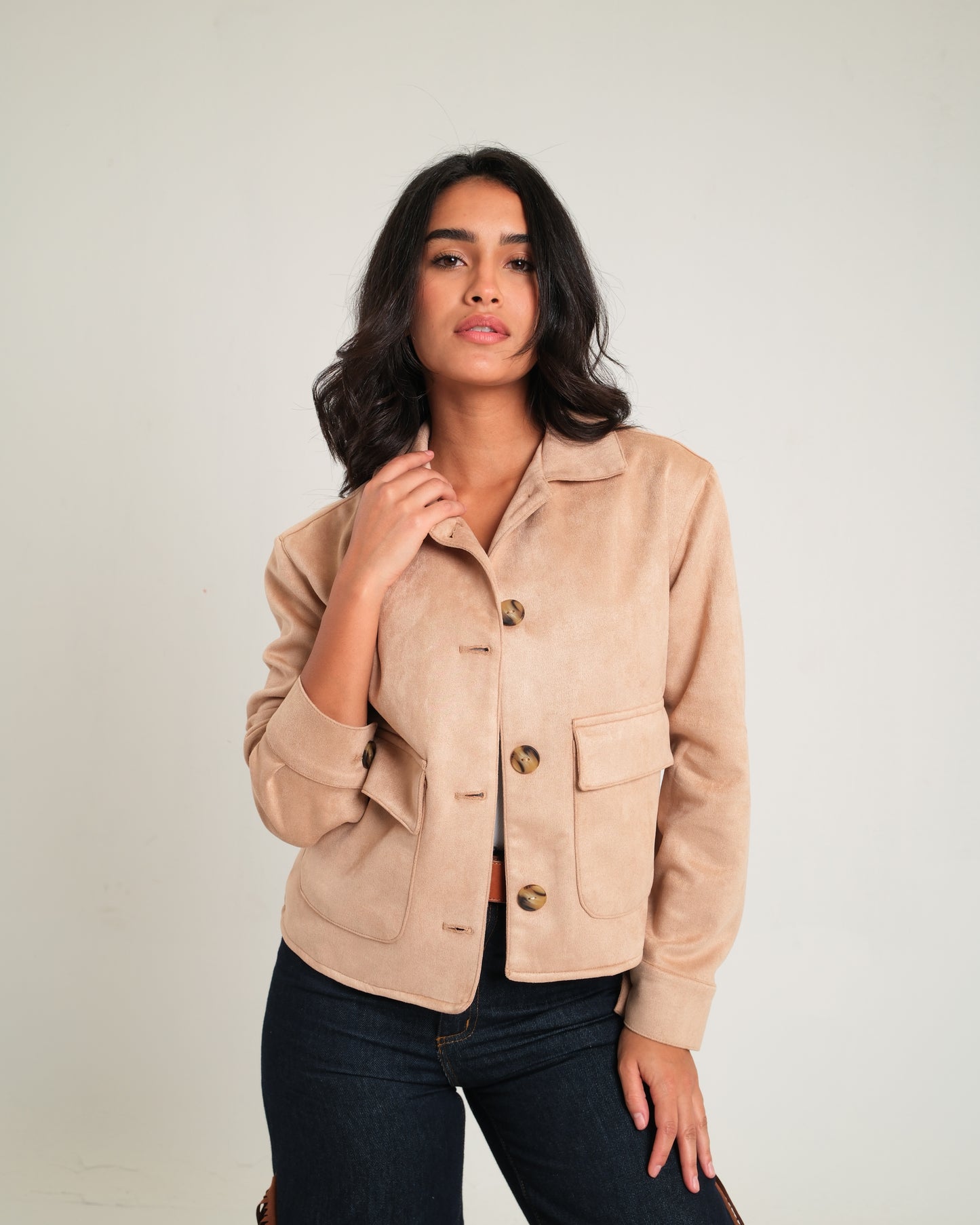 Beige Suede Jacket