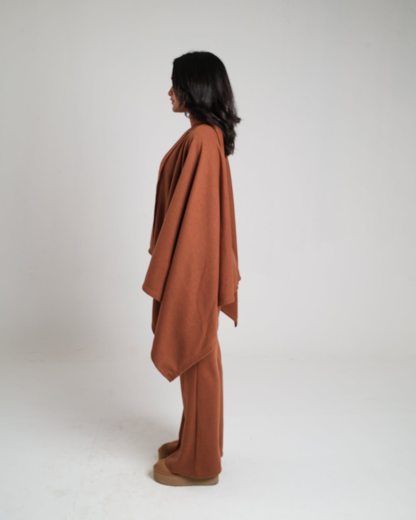 The Brown Poncho Set