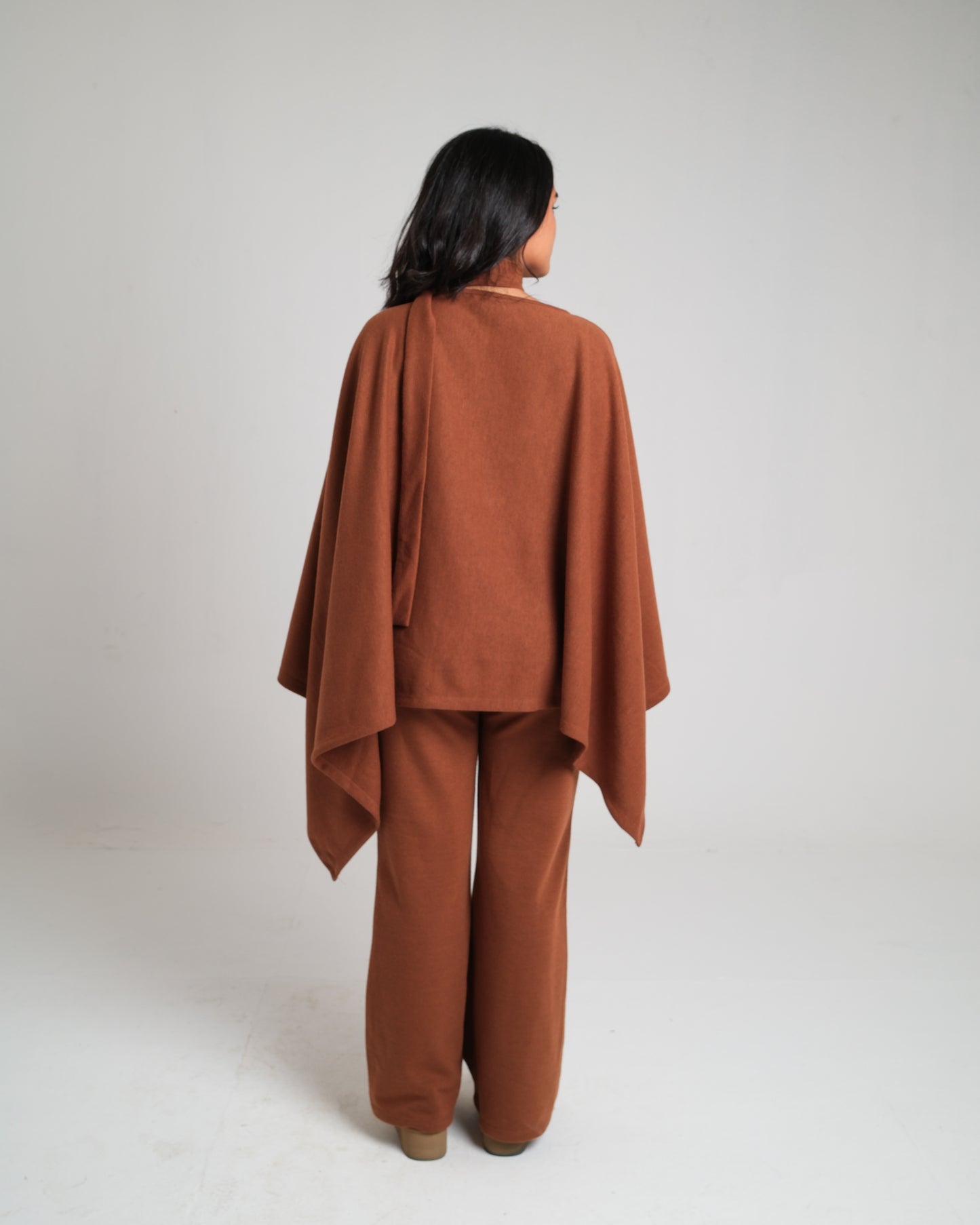 The Brown Poncho Set