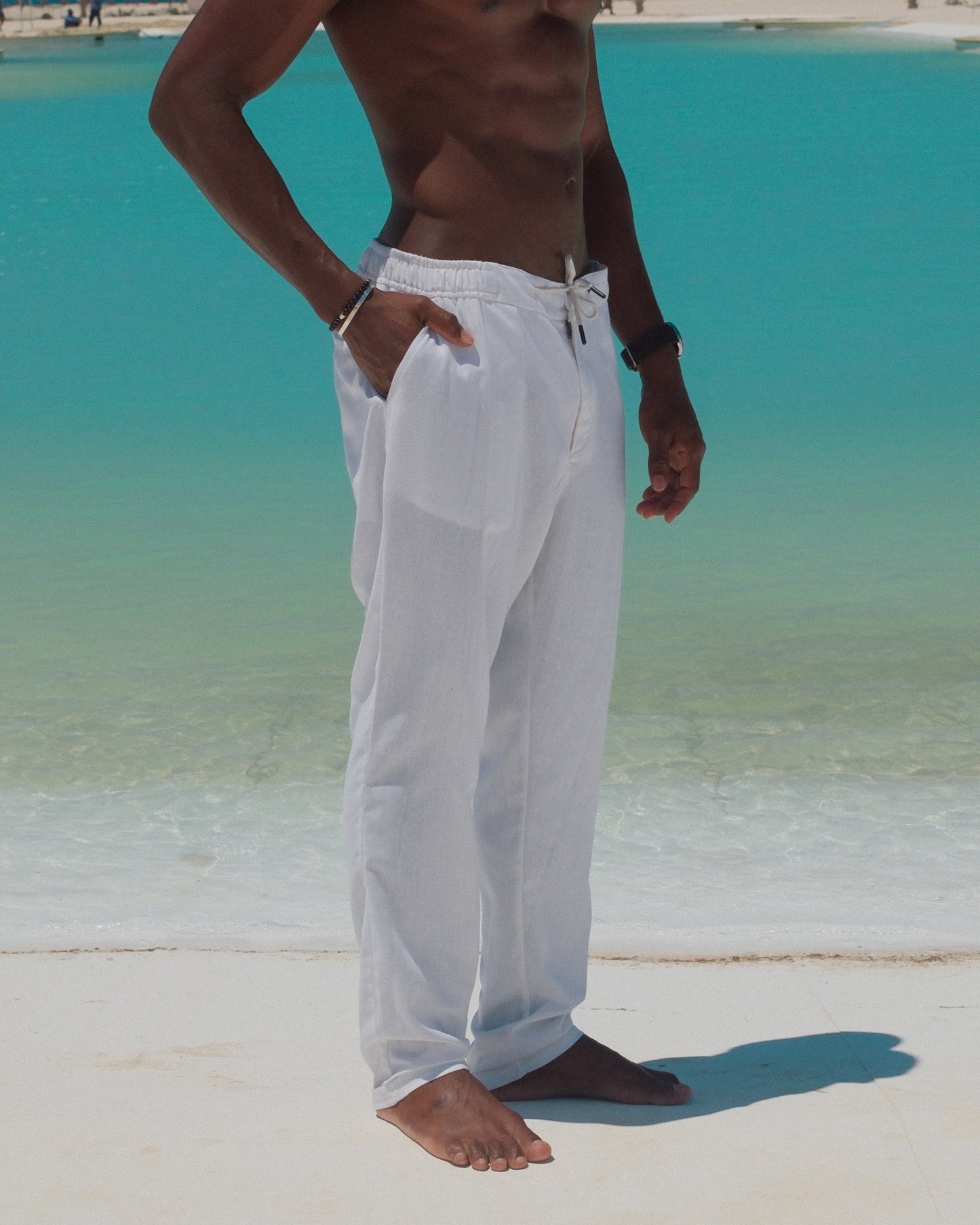 Bianco linen pants