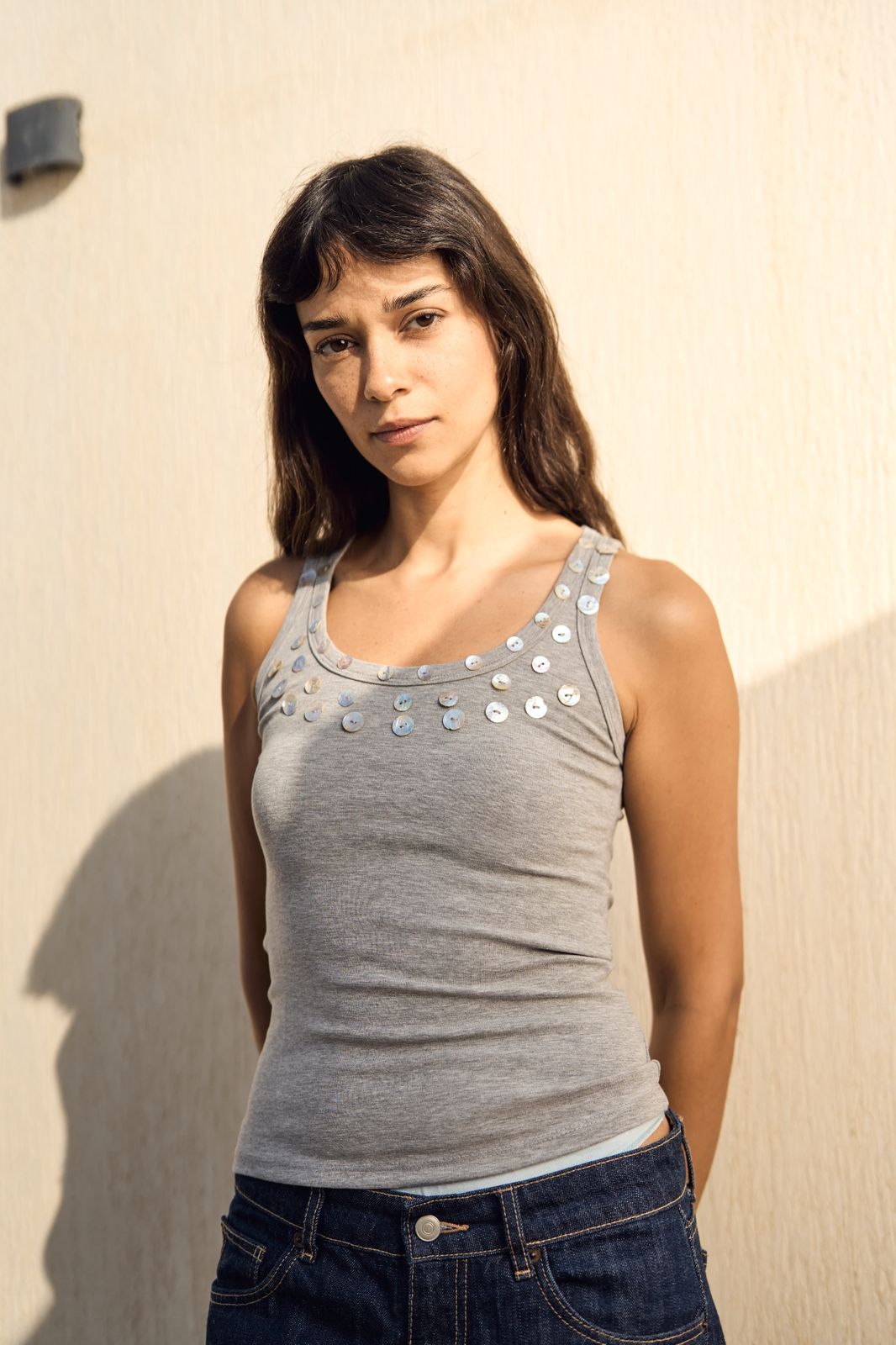 Shell stud tank top
